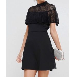ASOS ruffle lace mini dress